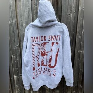 Taylor Swift Loving Him Was Red TV Gray Hoodie Size Large New